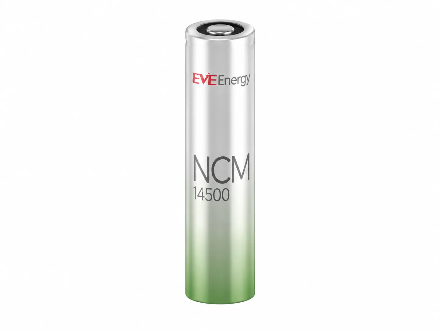 EVE 14500 08E 3.6V 750mAh Cylindrical Battery Cell — illustration extracted and enlarged from the supplied catalogue