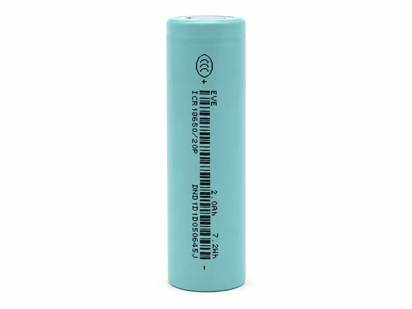 EVE 18650 20P 3.6V 2000mAh Cylindrical Battery Cell — product image cleaned from the supplied photograph