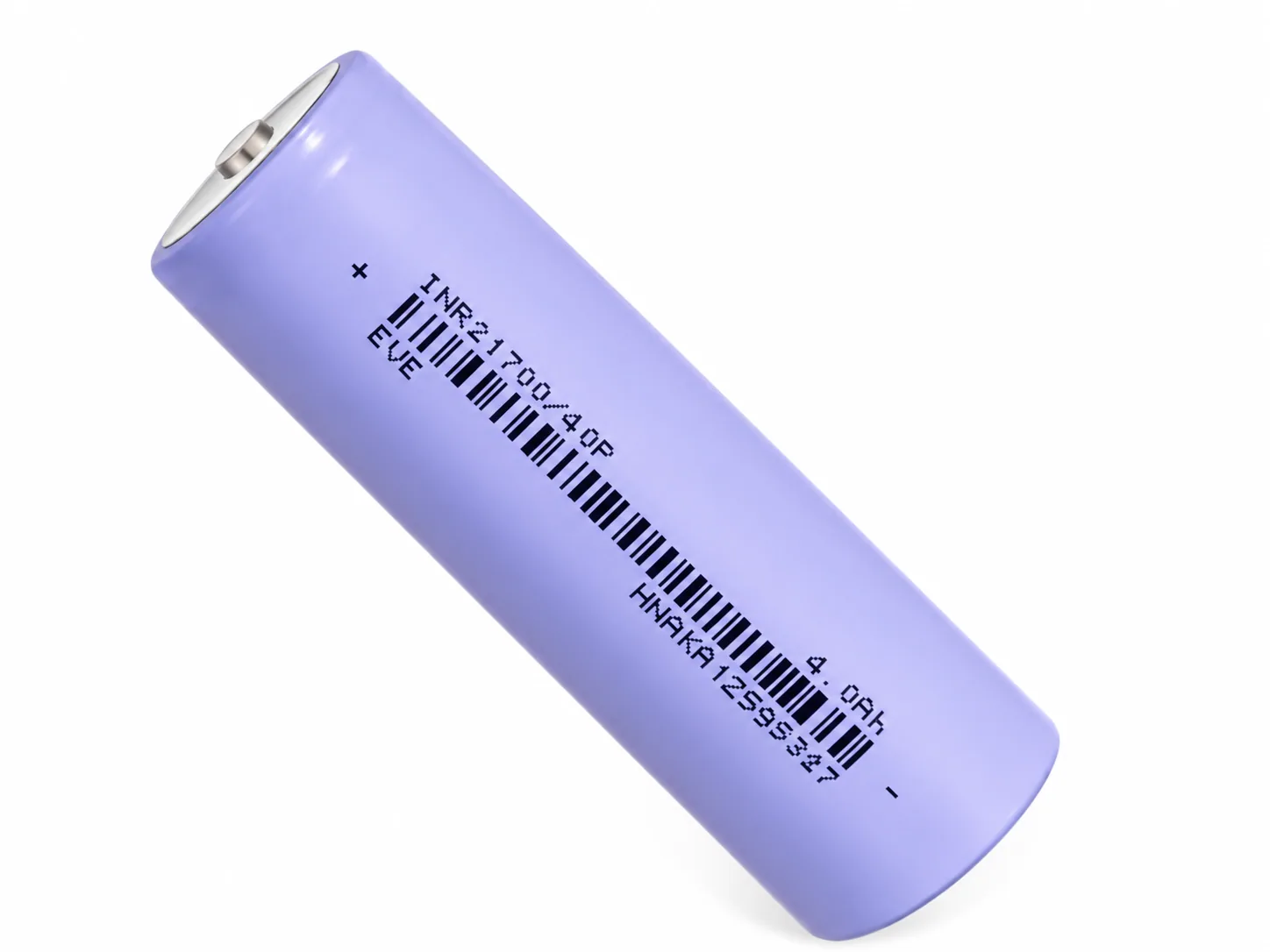 EVE 21700 40P 3.6V 4000mAh Cylindrical Battery Cell — product image cleaned from the supplied photograph