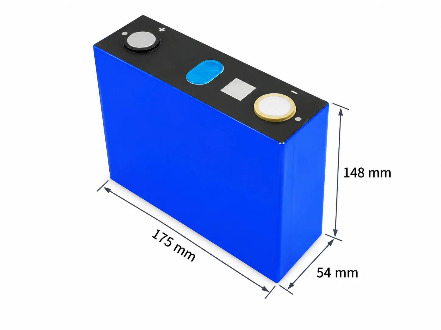 Gotion 3.2V 150Ah prismatic battery cell; 148 × 175 × 54 mm individual cell dimensions
