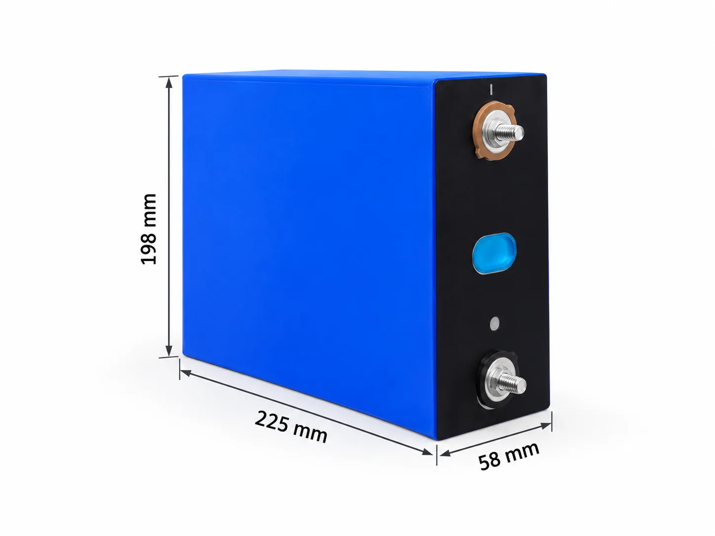 Gotion 3.2V 330Ah prismatic battery cell; 225 × 198 × 58 mm individual cell dimensions