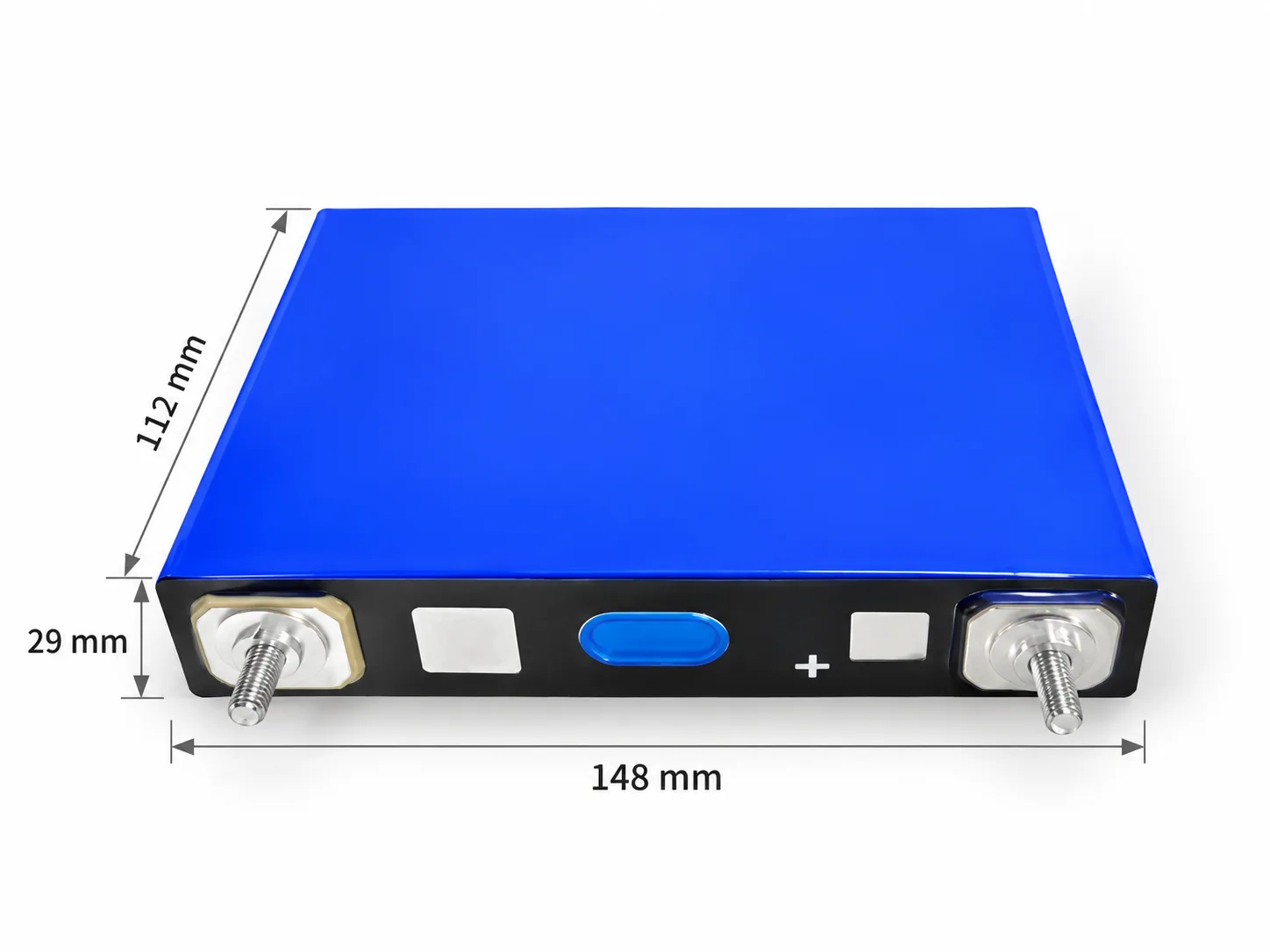 Gotion 3.2V 54Ah prismatic battery cell; 112 × 148 × 29 mm individual cell dimensions