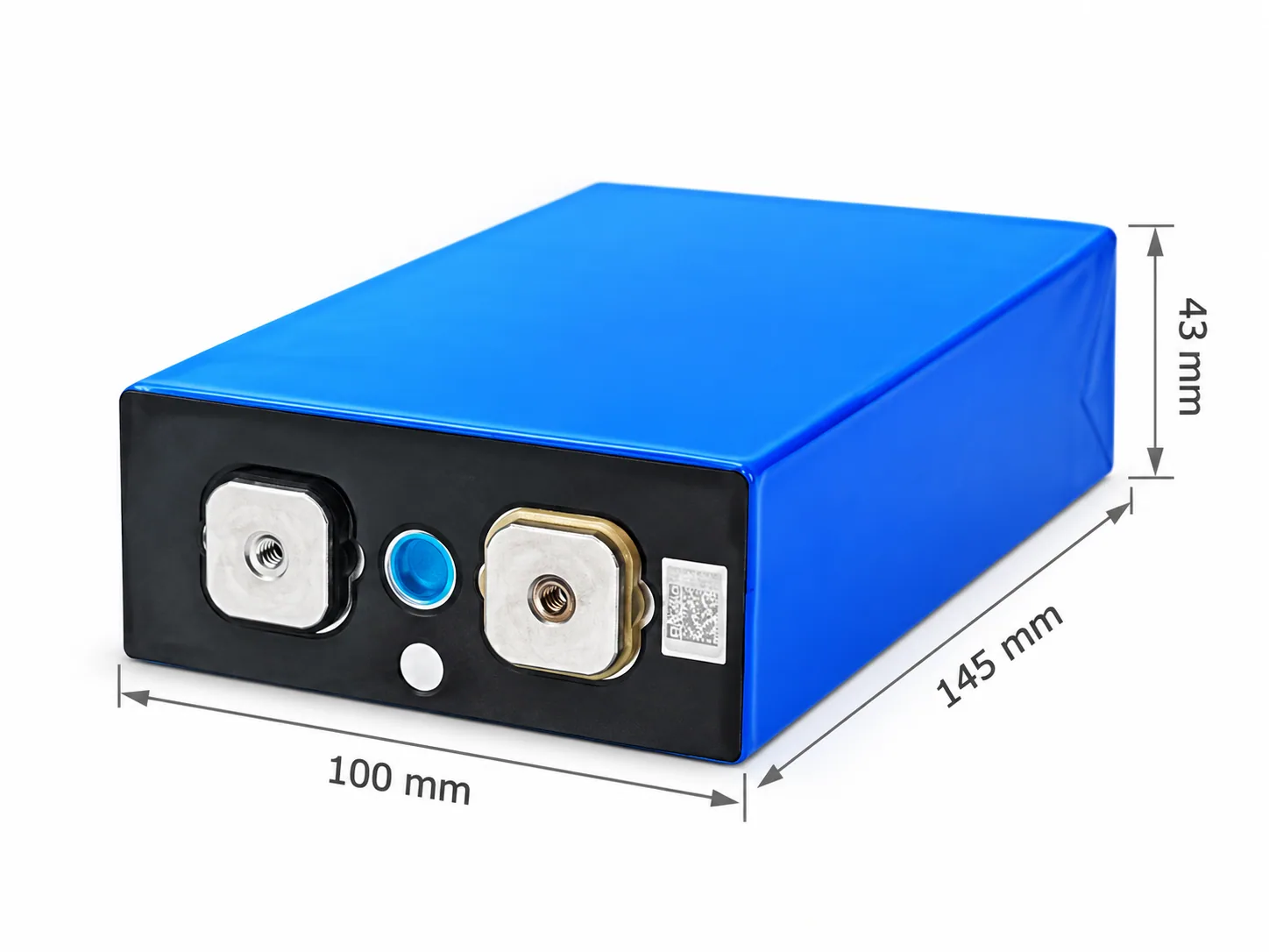 Gotion 3.2V 67Ah prismatic battery cell; 145 × 43 × 100 mm individual cell dimensions