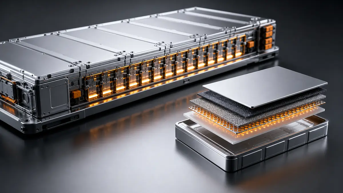 Solid-state battery pack illustration used in a guide comparing which companies are actually shipping in 2026